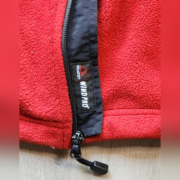 Eddie Bauer Full Zip Men's Fleece PolarTec WindPro Red Jacket XXL Pockets - Picture 5 of 10